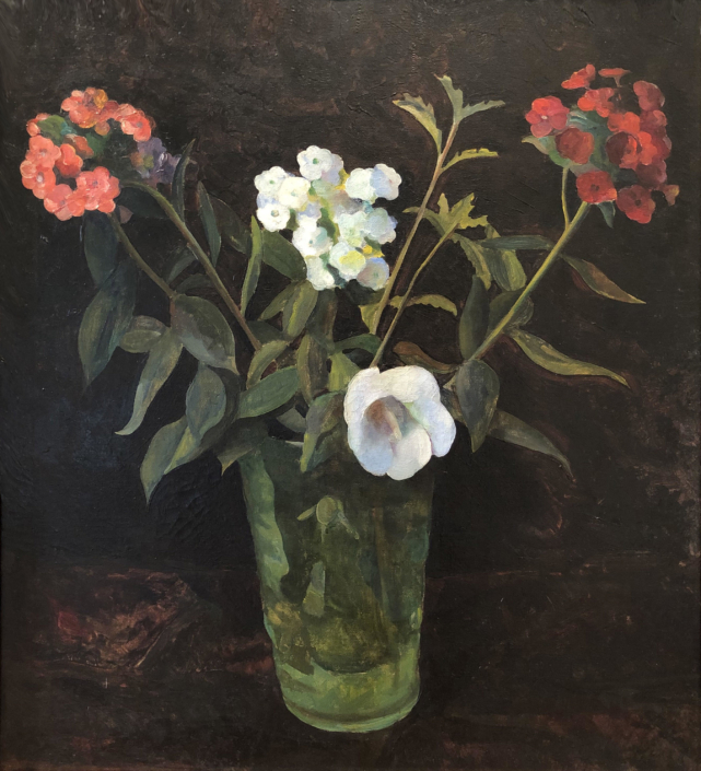 Untitled (Flowers in Green Vase)